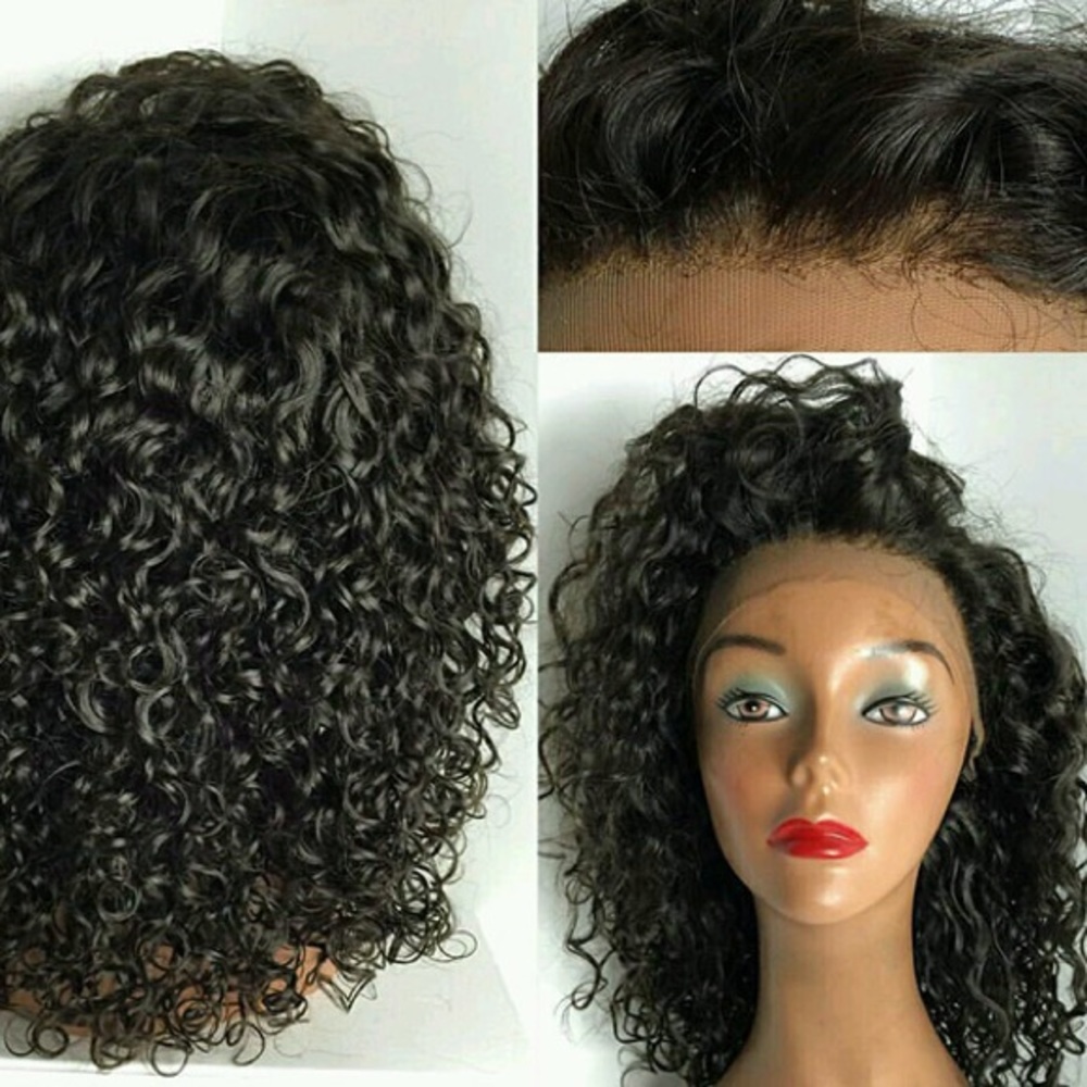 Brazilian Kinky Curly 16” Lace frontal wig