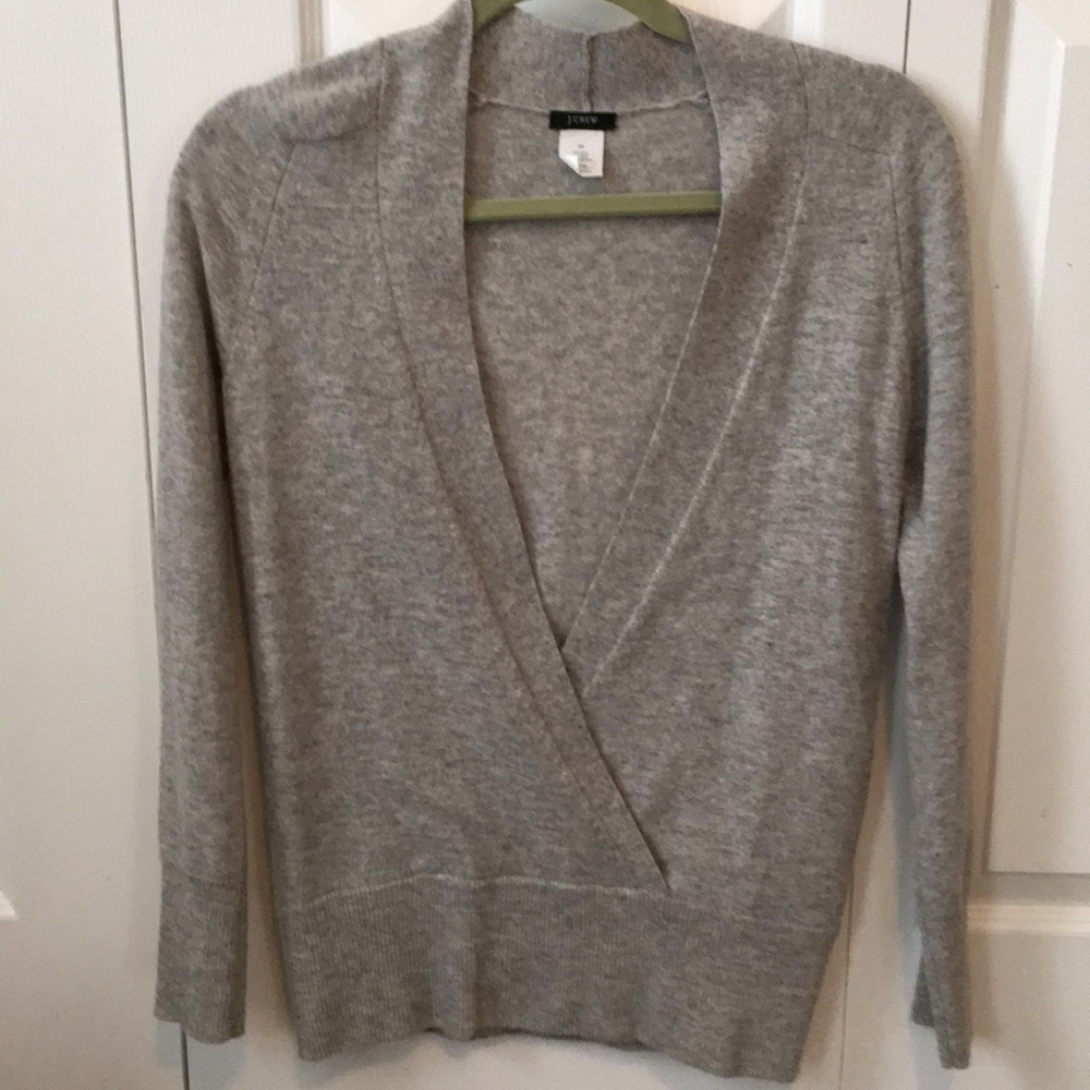 Jcrew Deep V Neck Sweater