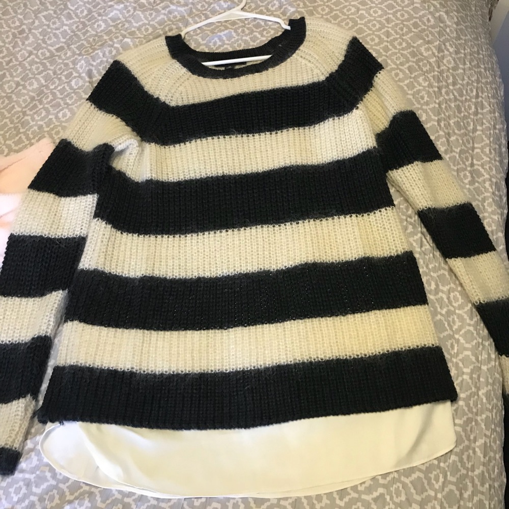 Navy blue/white stripped sweater from Ann Taylor