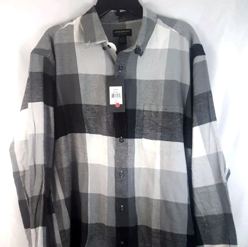 Mens Checkered Shirt: XL Flannel John Bartlett