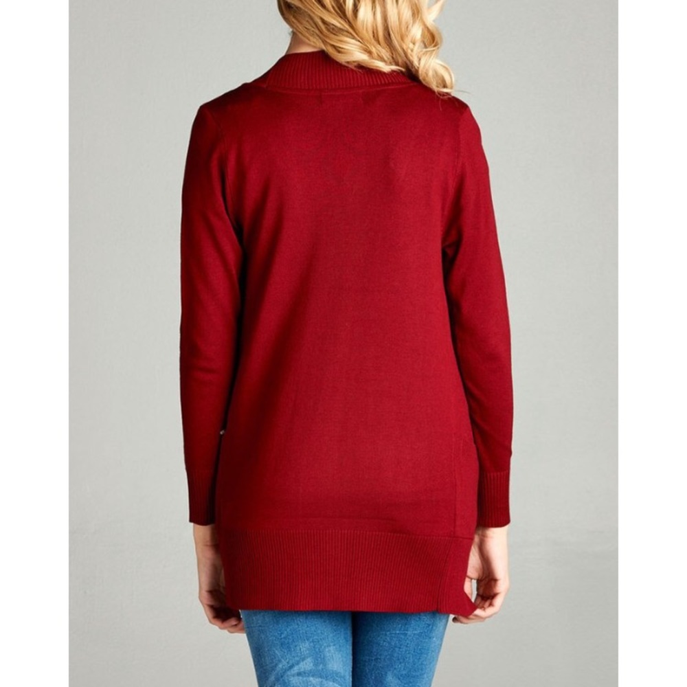 Soft Knit Cardigan in Red - Picture 2 of 3