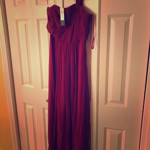 Georgette Silk maxi off shoulder Ann Taylor