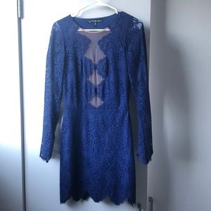 For Love and Lemons Noir Lace Mini Dress