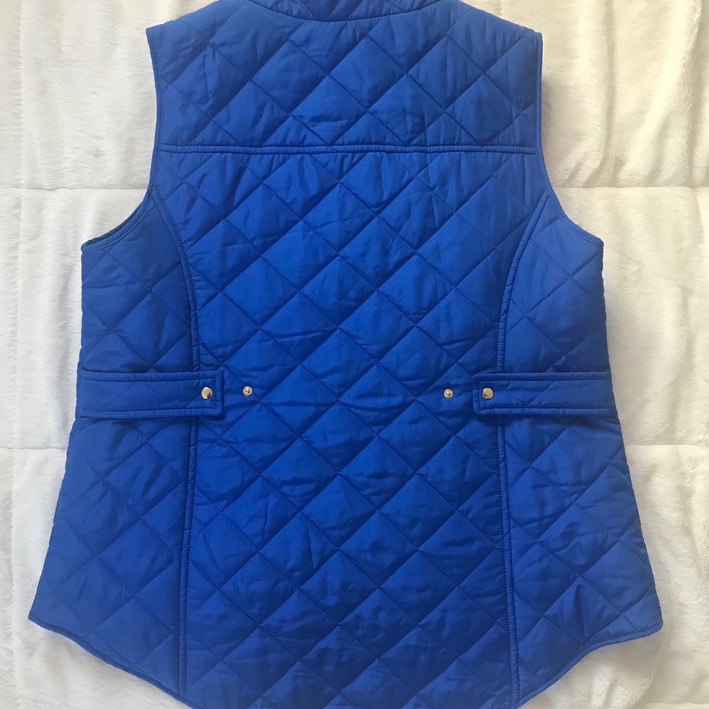 Crown & Ivy Blue Quilted Puffer Vest size 0X - Picture 3 of 3