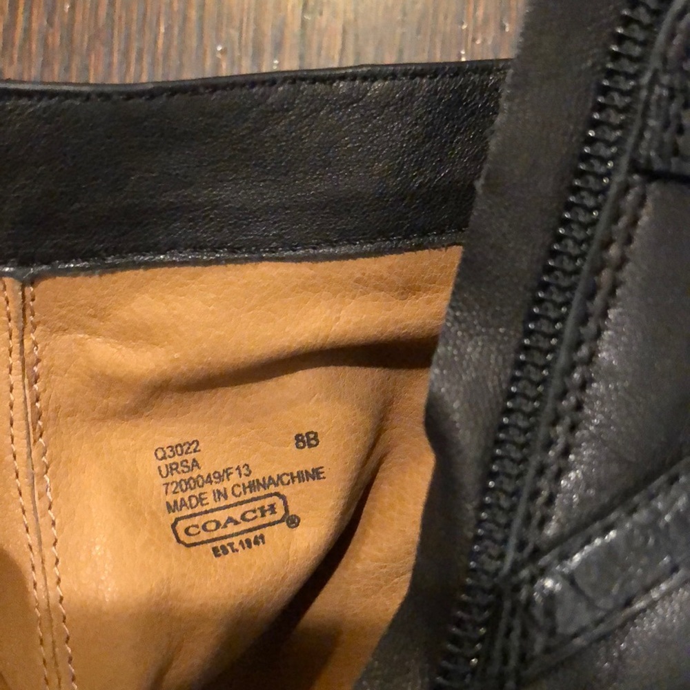 Coach Bootie Black leather size 8 - Picture 6 of 8