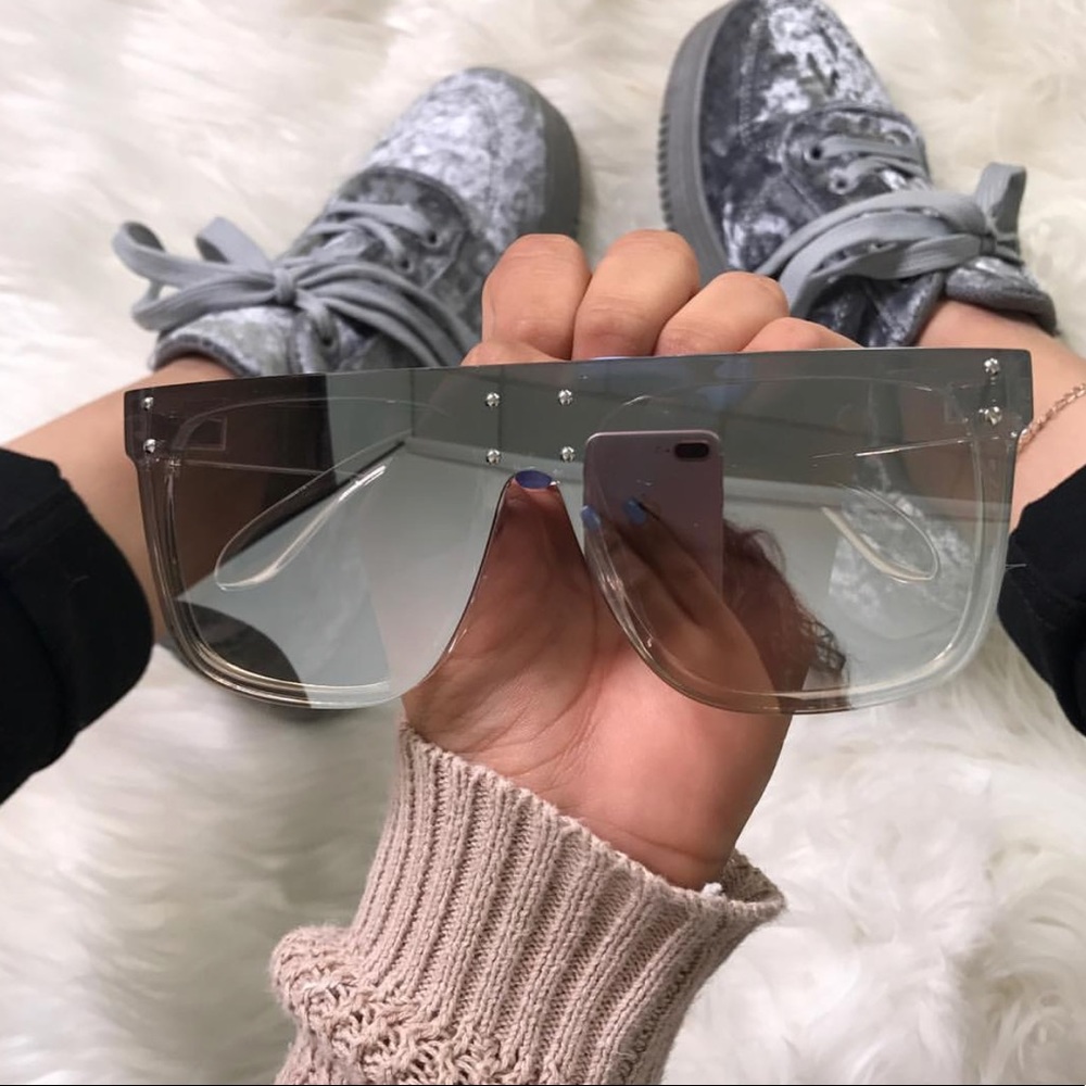 Designer Inspired Silver IG Baddie Sunglasses