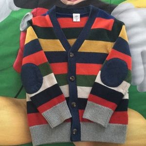 GAP boys holiday stripe cardigan