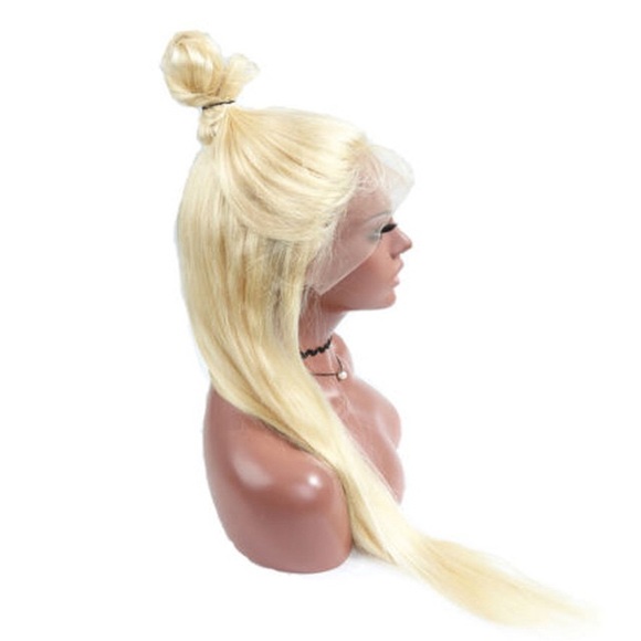 Indian remy Blonde Full Lace Straight Wig 130% - Picture 2 of 6