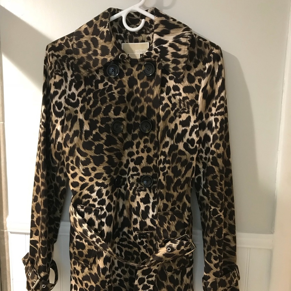 MICHAEL KORS LEOPARD TRENCH SM