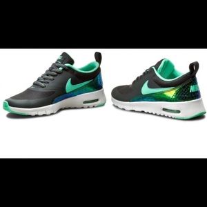 nike air max thea anthracite green glow