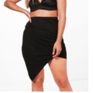 Black asymmetrical skirt