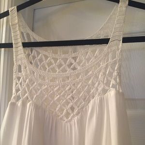 White B.B. Dakota dress with crochet top, XS