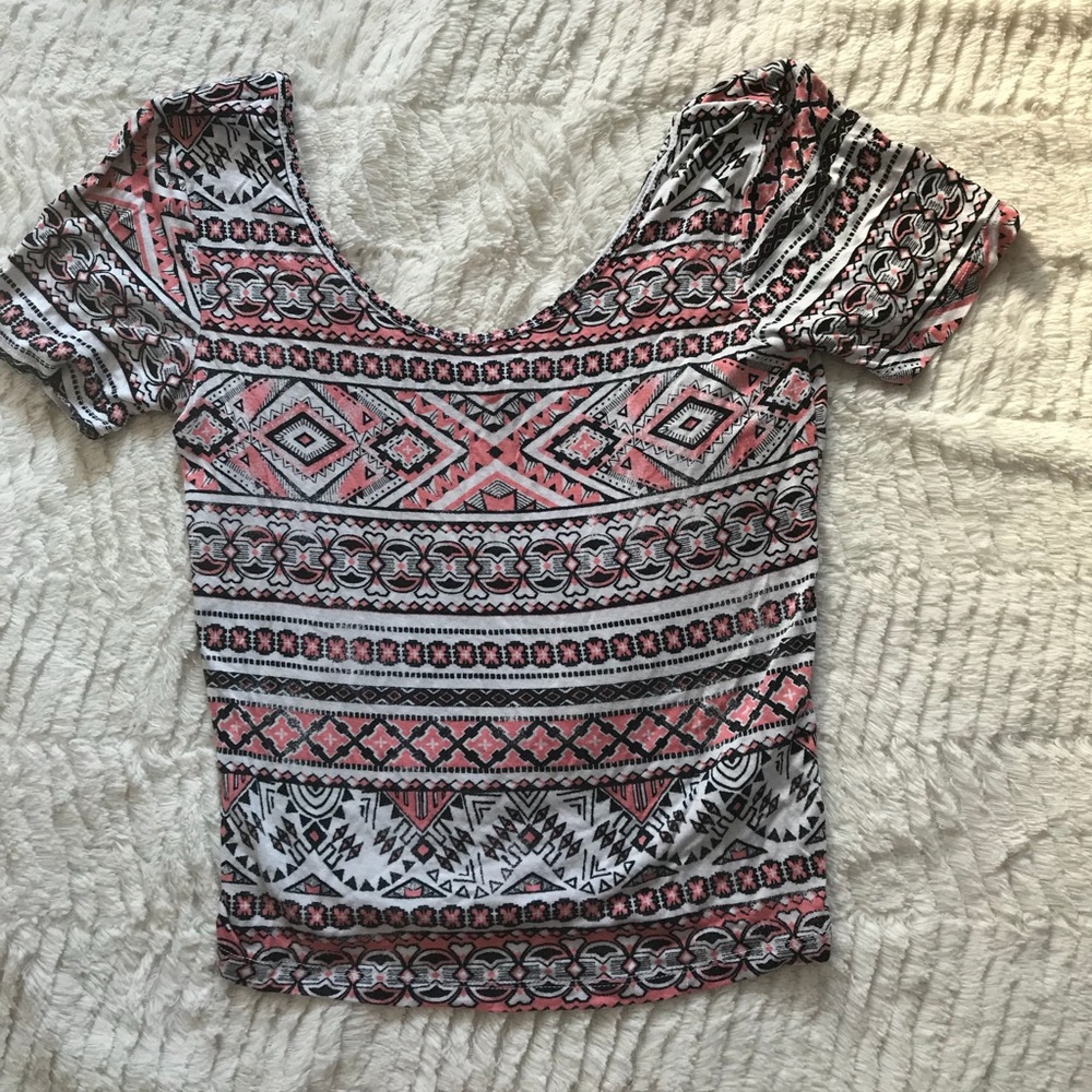 Aeropostale Patterned Crop Top