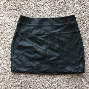 Black Leather Express Skirt