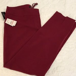 NWT NINE WEST STRETCH DRESS PANTS Bordeaux 10