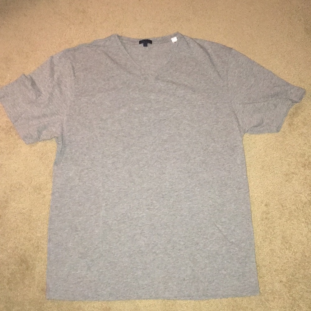 Men's Gray V Neck T Shirt