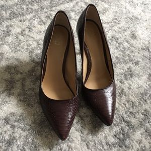 Ann Taylor Leather Heels. Brownish maroon. Sz 6.5