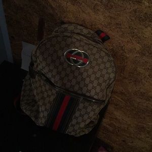 (Used) AUTHENTIC LIGHT BROWN GUCCI BOOKBAG