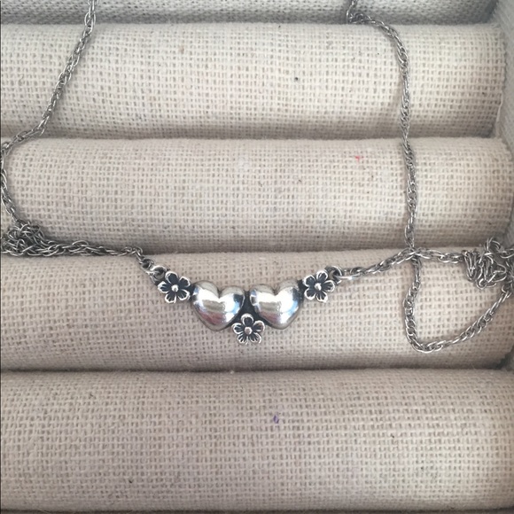 James Avery Jewelry - James Avery Retired Heart and Flower Necklace
