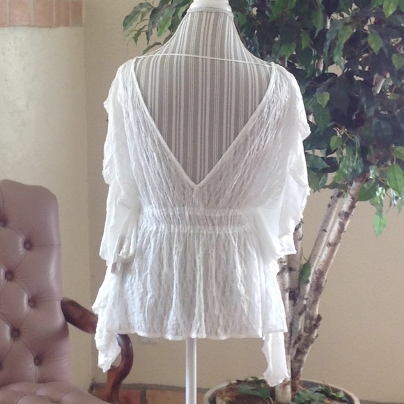 Free People June Blouse Ivory - Picture 6 of 7
