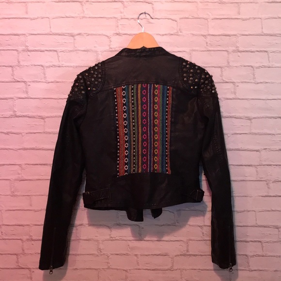 Studded vegan leather moto jacket from Free People - Picture 6 of 7