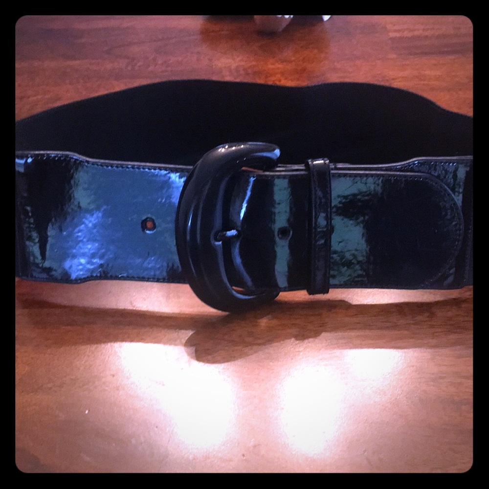 Black Patent waist belt