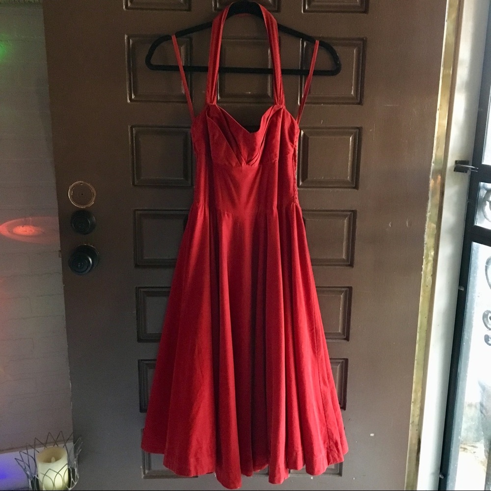 Girls from Savoy Red Corduroy Dress Anthropologie