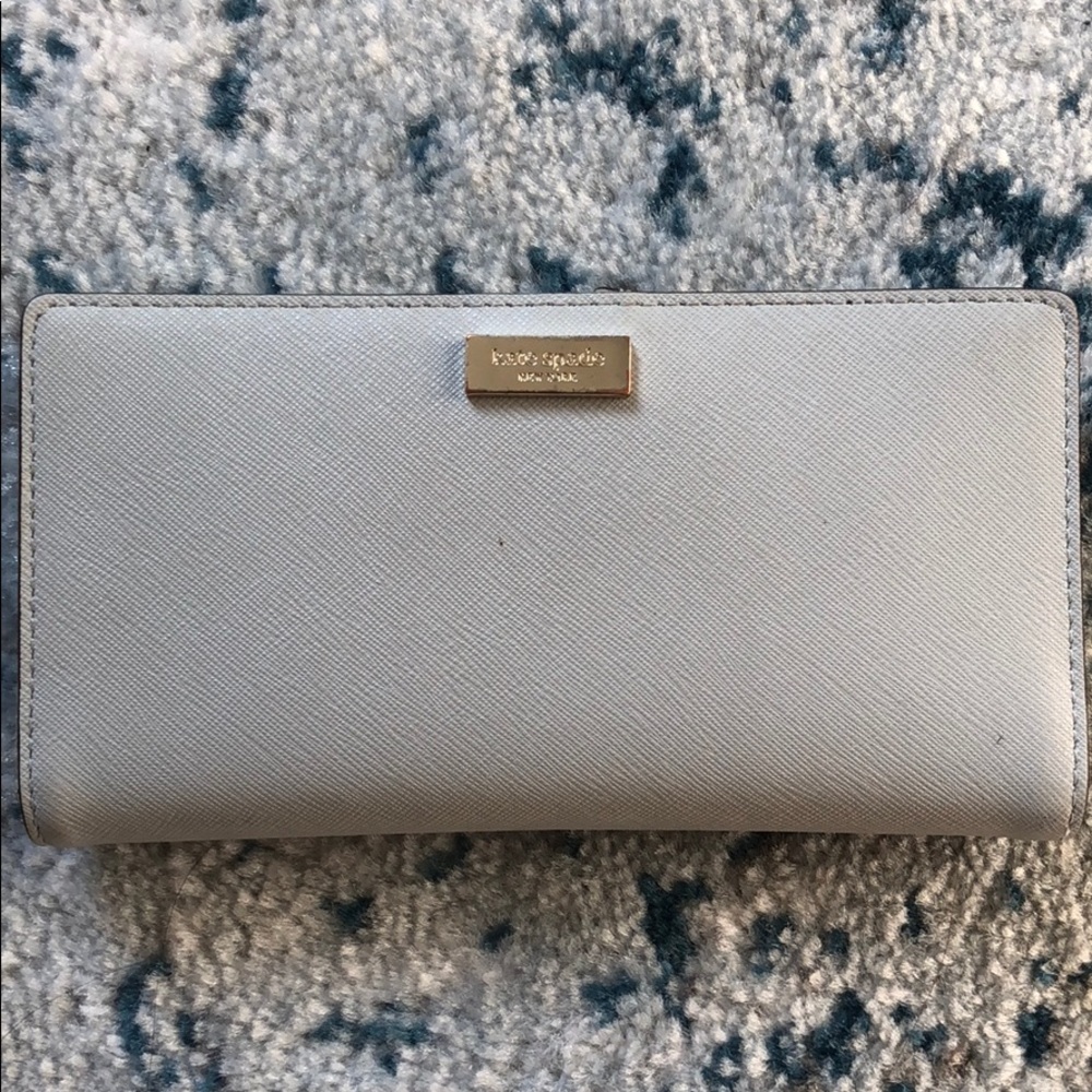 Kate Spade Cedar Street Stacy wallet. Grey/Blue.