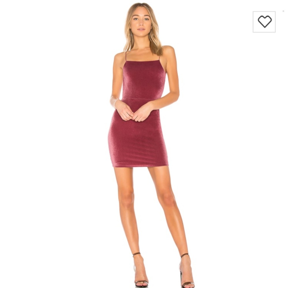 Revolve Backless Velvet Dress