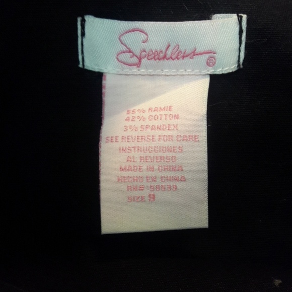 NWOT Black Floral A-line Skirt by Speechless Size 9 - Picture 4 of 4