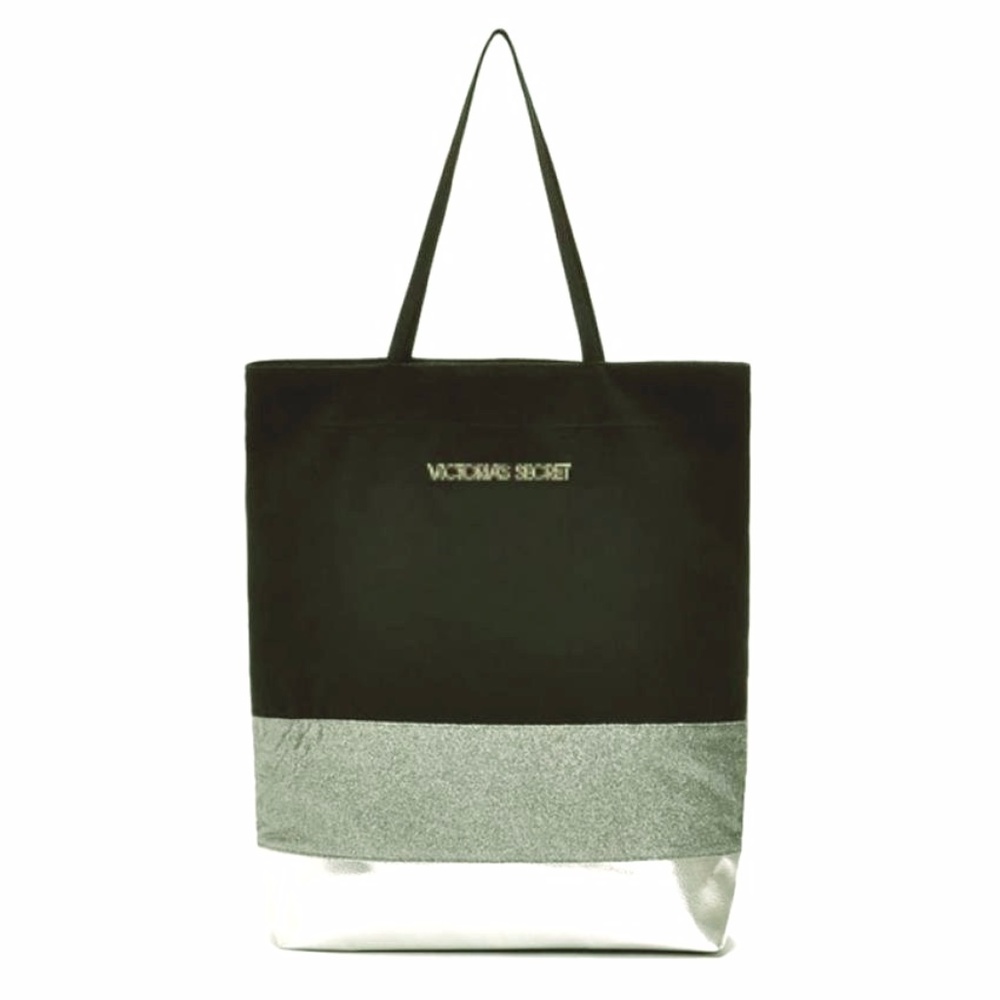 BNIP Sealed Unopened VS Tote Black Glitter Silver