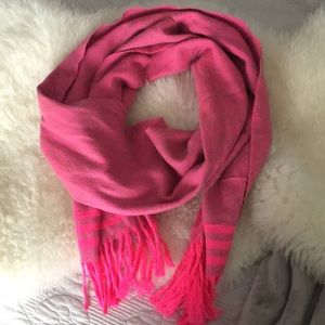 Winter Scarf - pink and gray