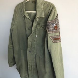 Free People Olive Military Jacket