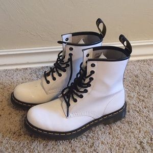 White and Black Doc Martens