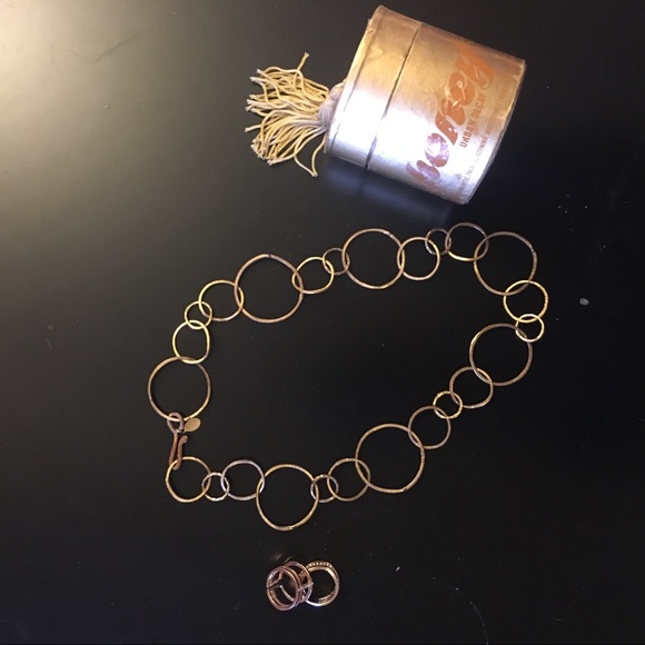 Gold Hoop Necklace Anthropology - Picture 7 of 8