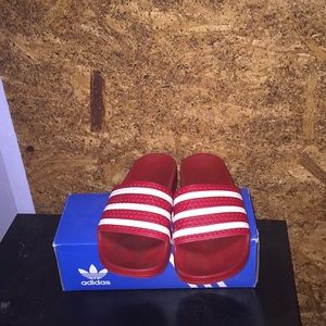 RED ADIDA SLIDES (WITH BOX)