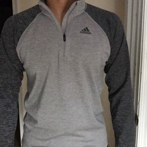 Adidas gray half zip jacket
