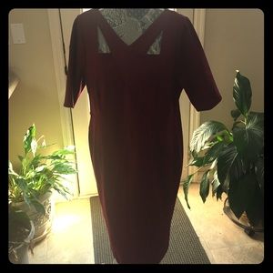 STUNNING MERLOT DRESS- Lane Bryant Sz 16