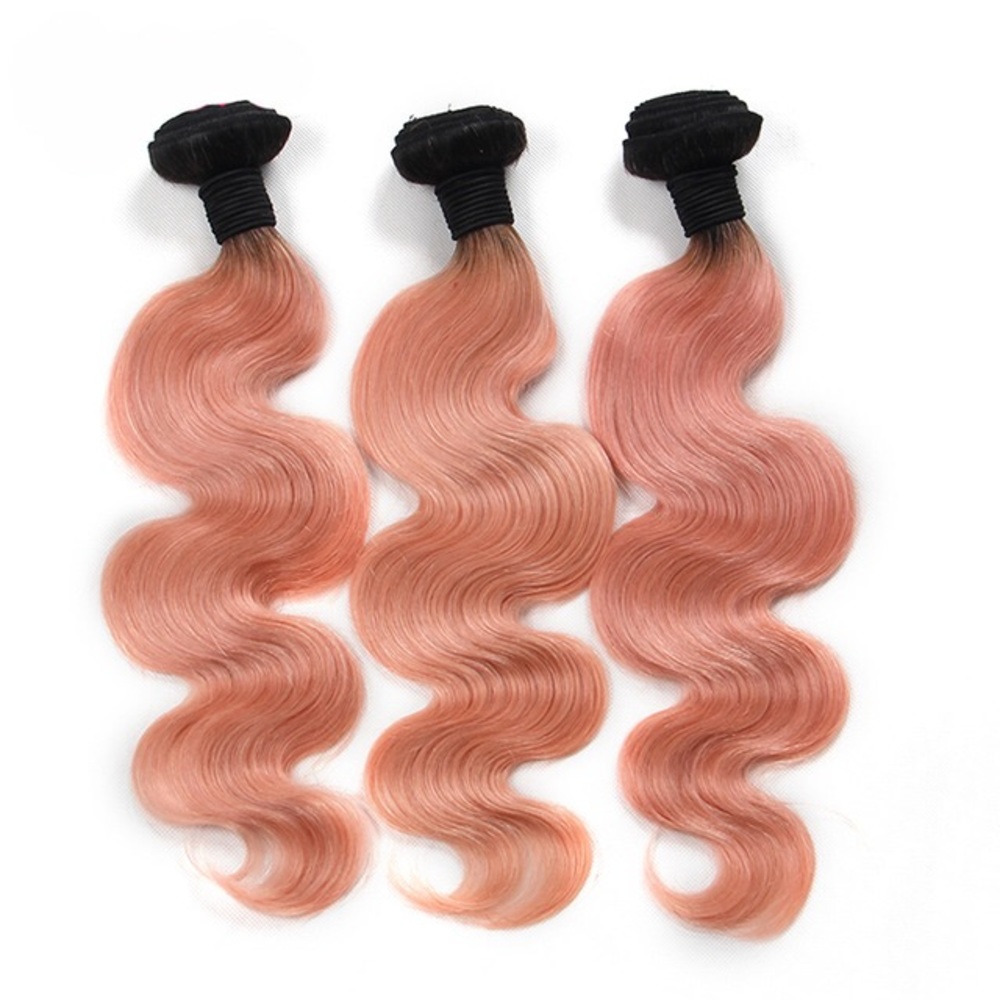 Ombré rose gold bundles three 18”