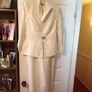 Off white dress with jacket