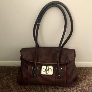 b.makowsy Brown genuine leather handbag 👜