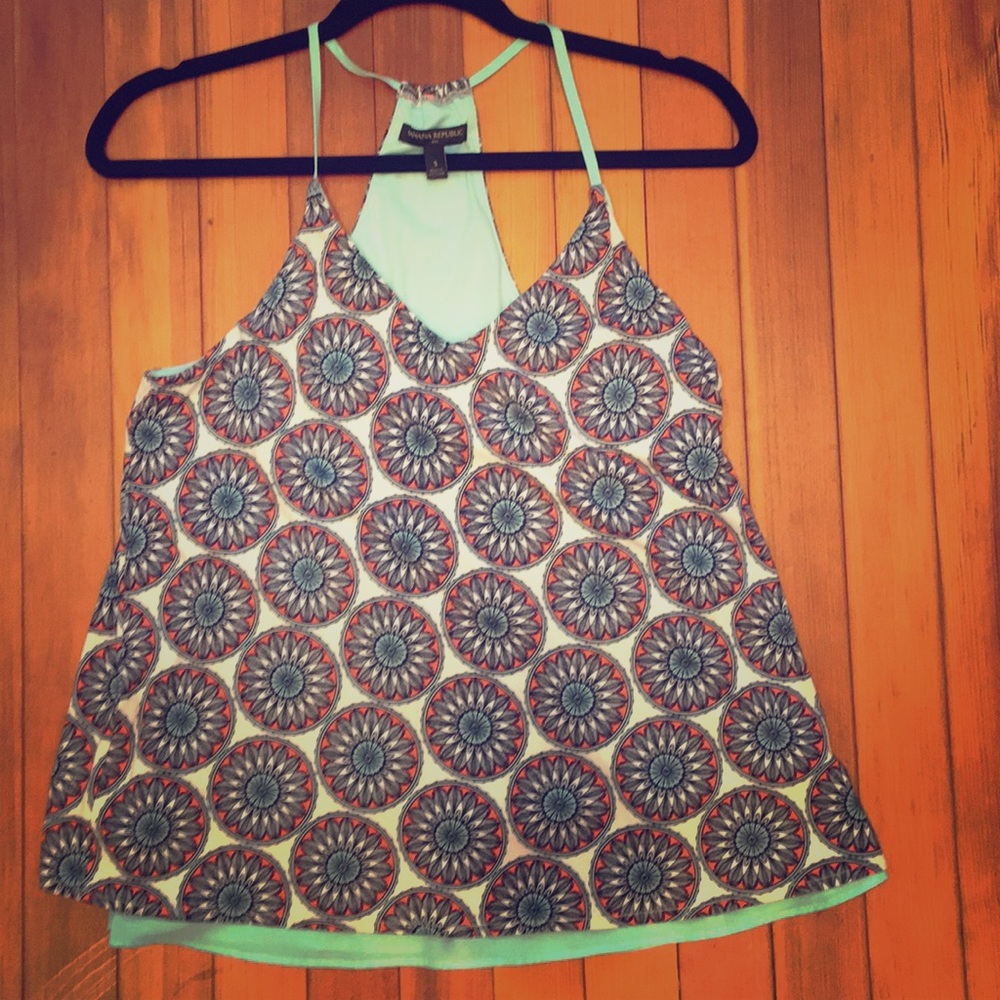 Colorful banana republic tank