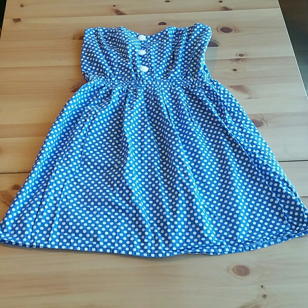 Blue and White Poka Dot Halter Top Shirt Topshop Reko Size 8