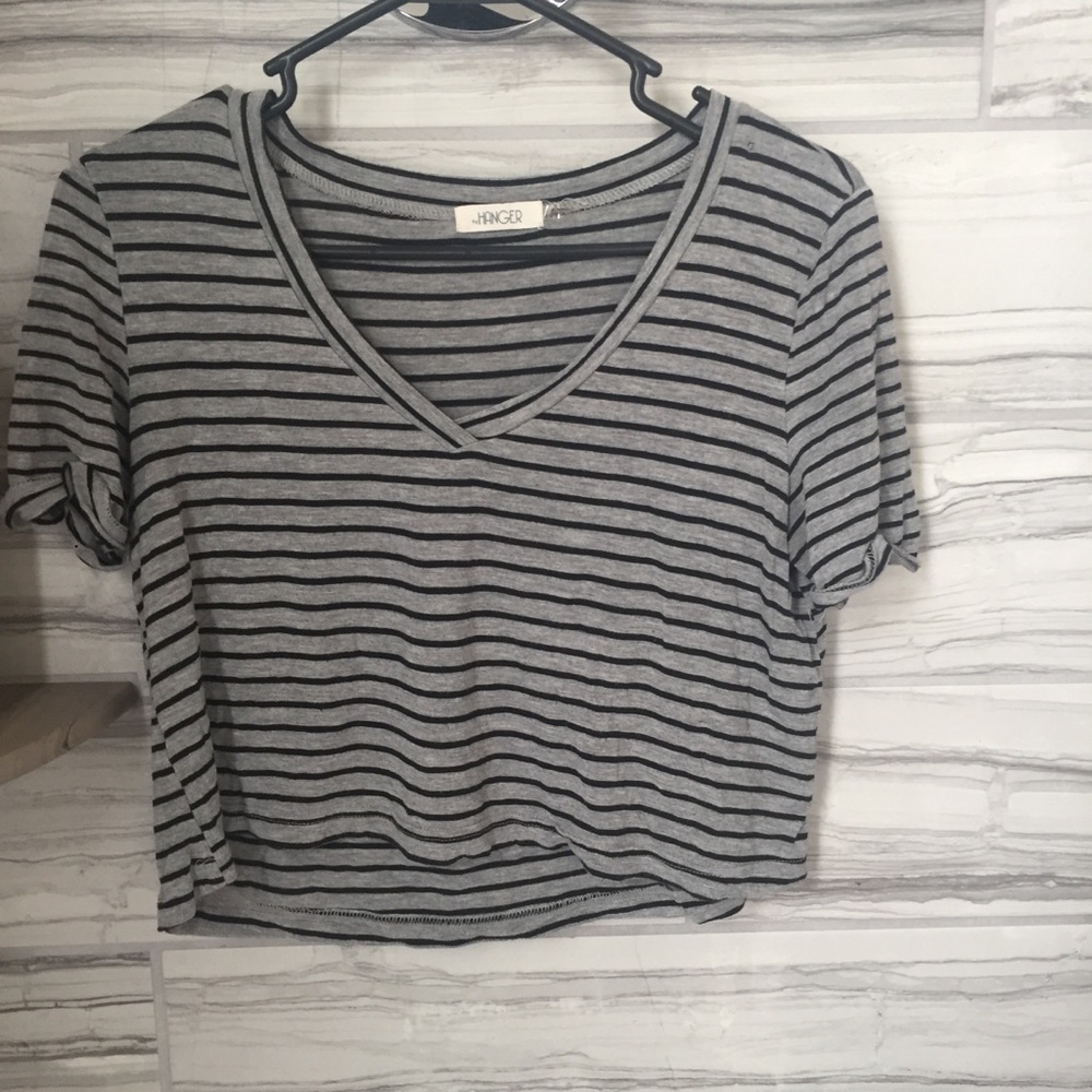 Black and Gray Crop