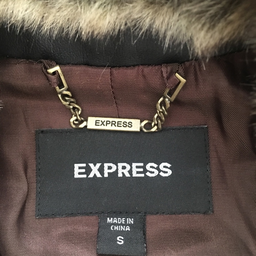 Express faux fur coat