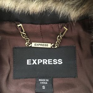 Express faux fur coat