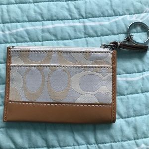 Coach mini skinny credit card case with keychain
