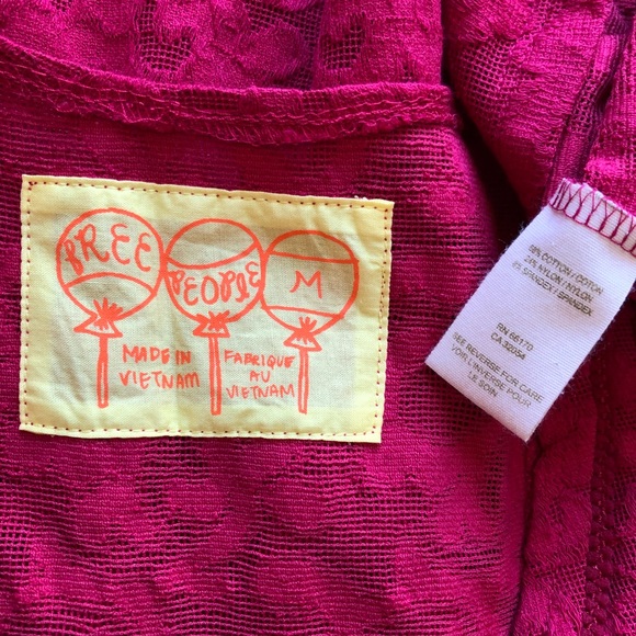 Free People Raspberry Lace Tunic Tank - Picture 7 of 8