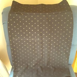 Flattering pencil skirt, black with gold sparkle