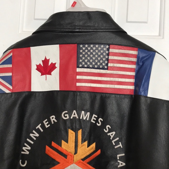 “Salt Lake 2002” Black Leather Jacket. Size 2XL - Picture 6 of 8